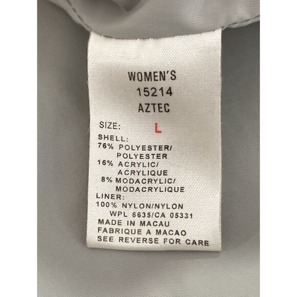 Vintage Woolrich Women’s L Brown Aztec Fleece Southwest Full Zip Jacket - Picture 9 of 11